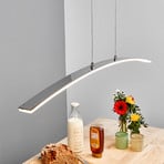 Lucande Lampă suspendată LED Lorian, 99 cm, crom, metal