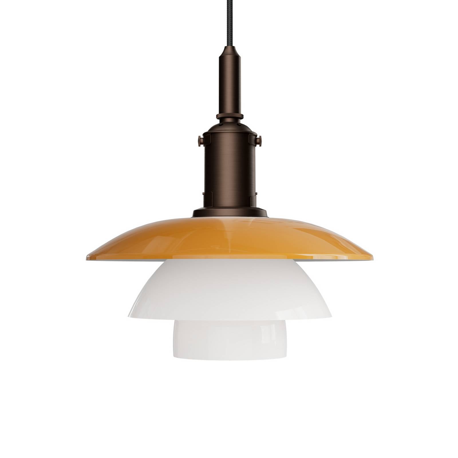 Louis Poulsen Hängelampe PH 3/3 Centenary amber/weiß Ø 28 cm