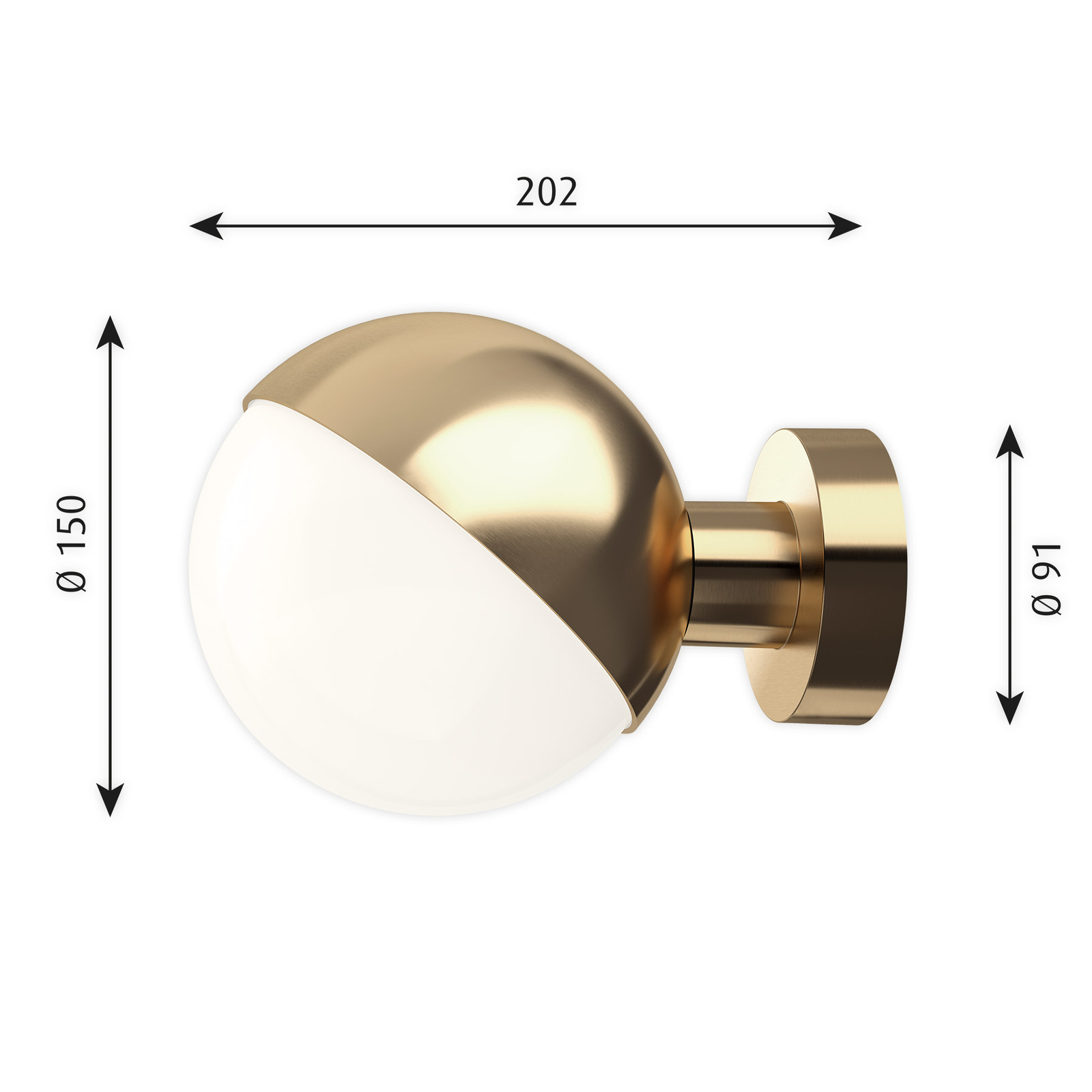 VL Studio Applique Murale Ø150 Hardwired Brass - Louis Poulsen