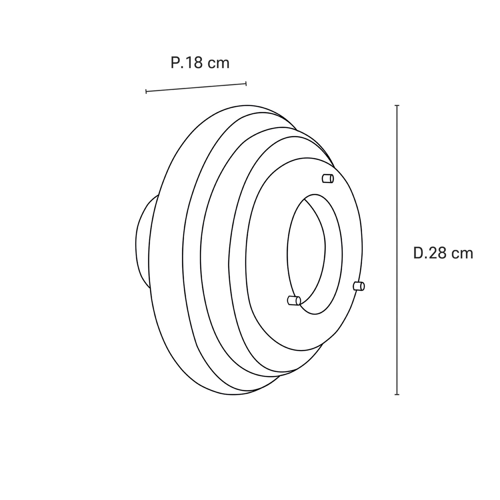 MARKET SET Applique murale Sunset Ø 28 cm, ambre, verre, E27