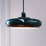 Dyberg Larsen hanging light Planet, dark green, Ø 40 cm, metal