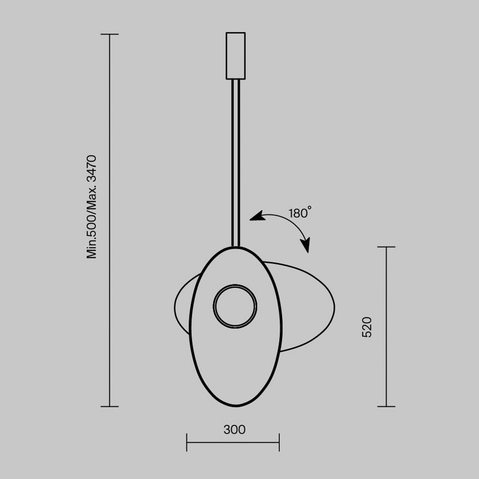 Maytoni Evolution LED lampă suspendată LED gri/alb pivotantă - Camera de zi / sufragerie - design - gri alb negru - Plastic