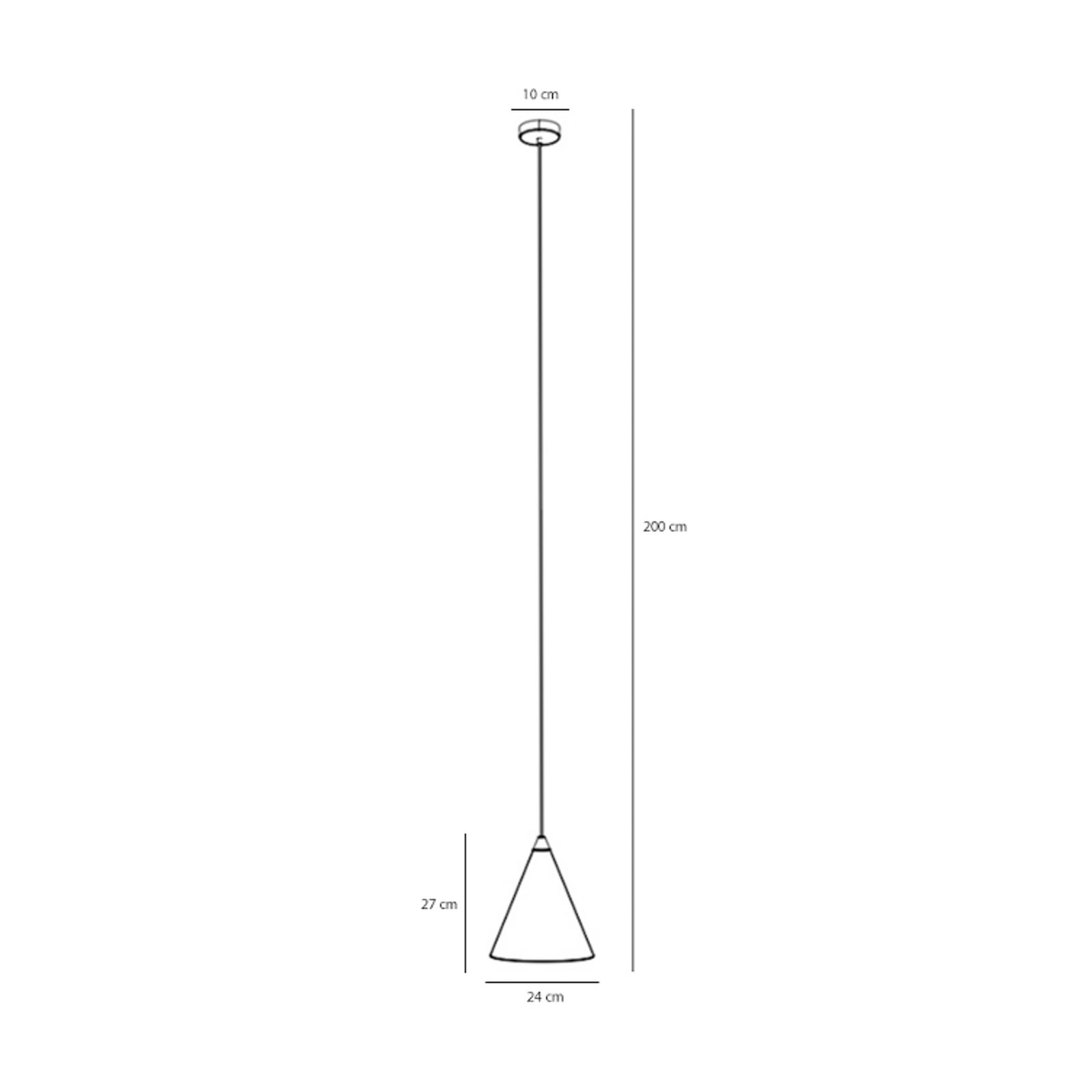 Hängeleuchte Form, weinrot, Metall, Ø 24 cm, Kegel, E27