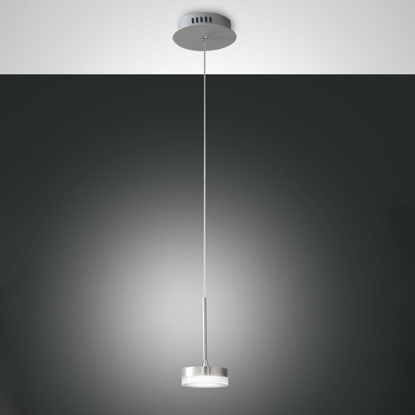 Suspension LED Dunk, aluminium, à 1 lampe, 3.000 K, métal