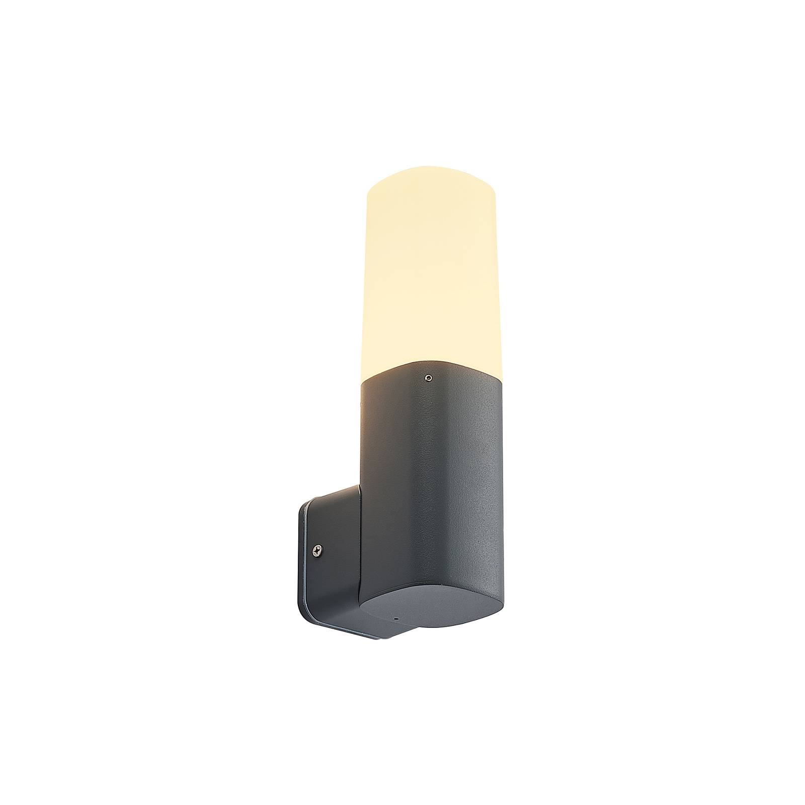 Lucande Eibo outdoor wall light, aluminium, polycarbonate, E14, 20 W, W: 7 cm, H: 25 cm