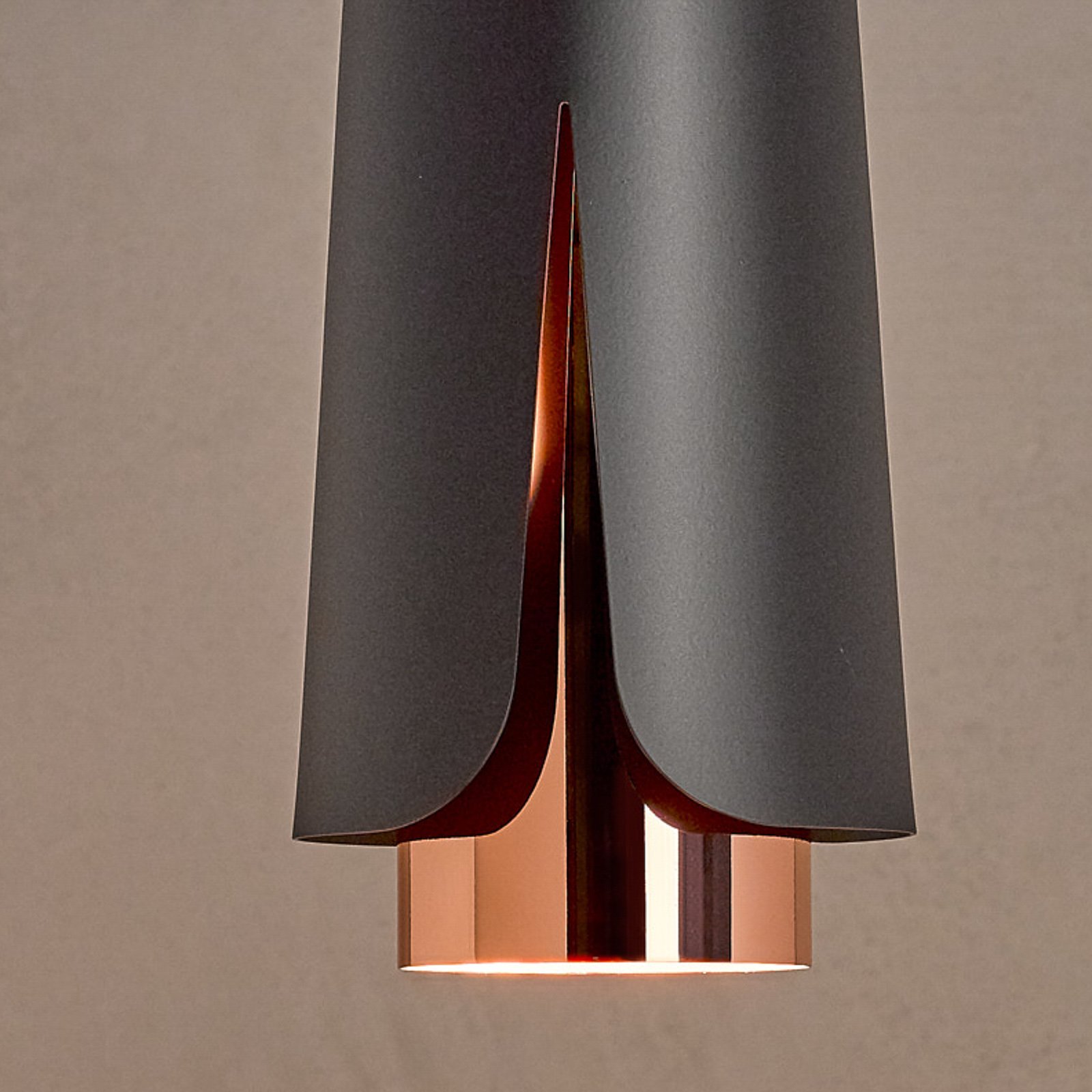 Prandina Tulipa S3 závesná lampa čierna/medená