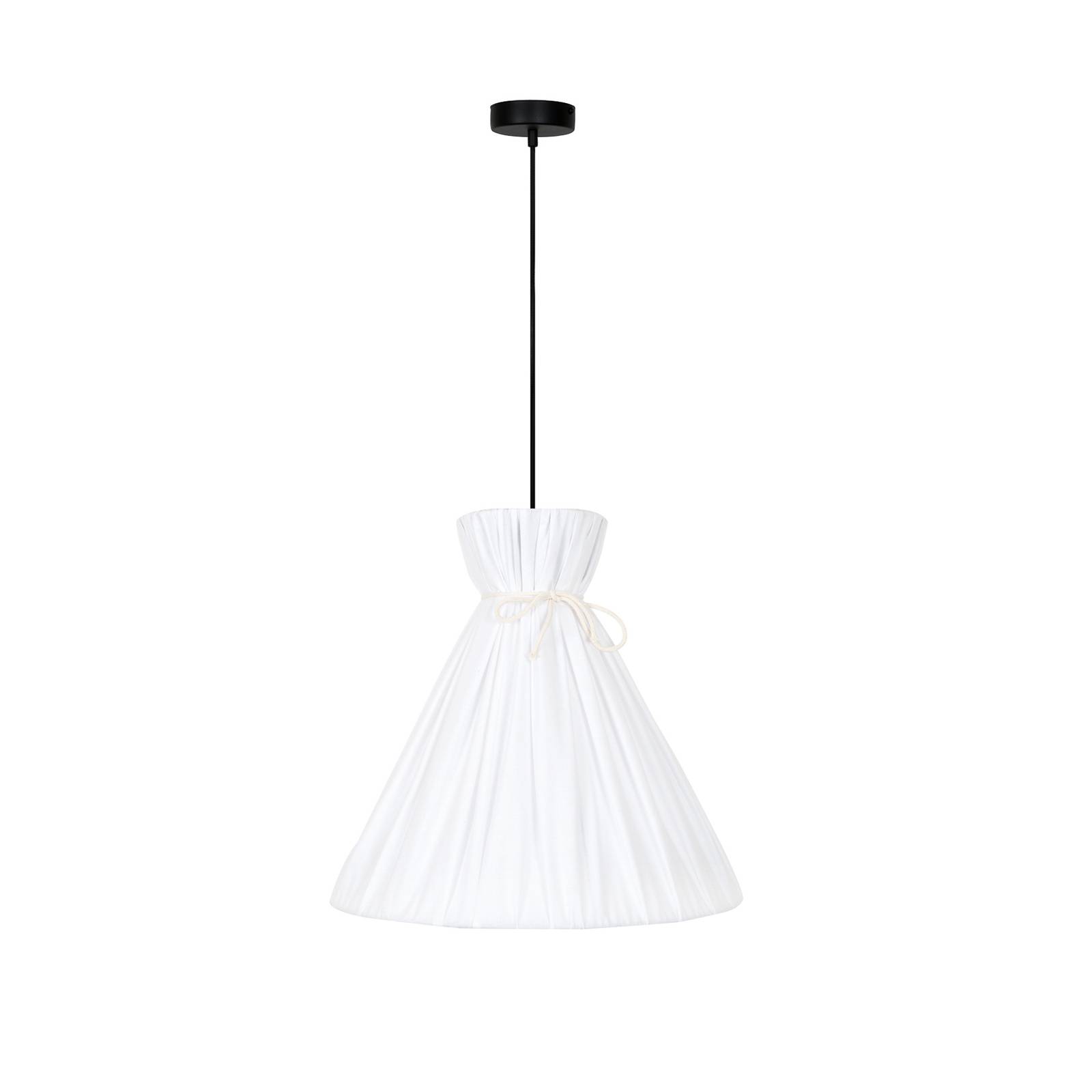Envostar Envolight Lola hanging light, white, for Living / Dining Room, cotton, metal, E27, 15 W, H: 45 cm