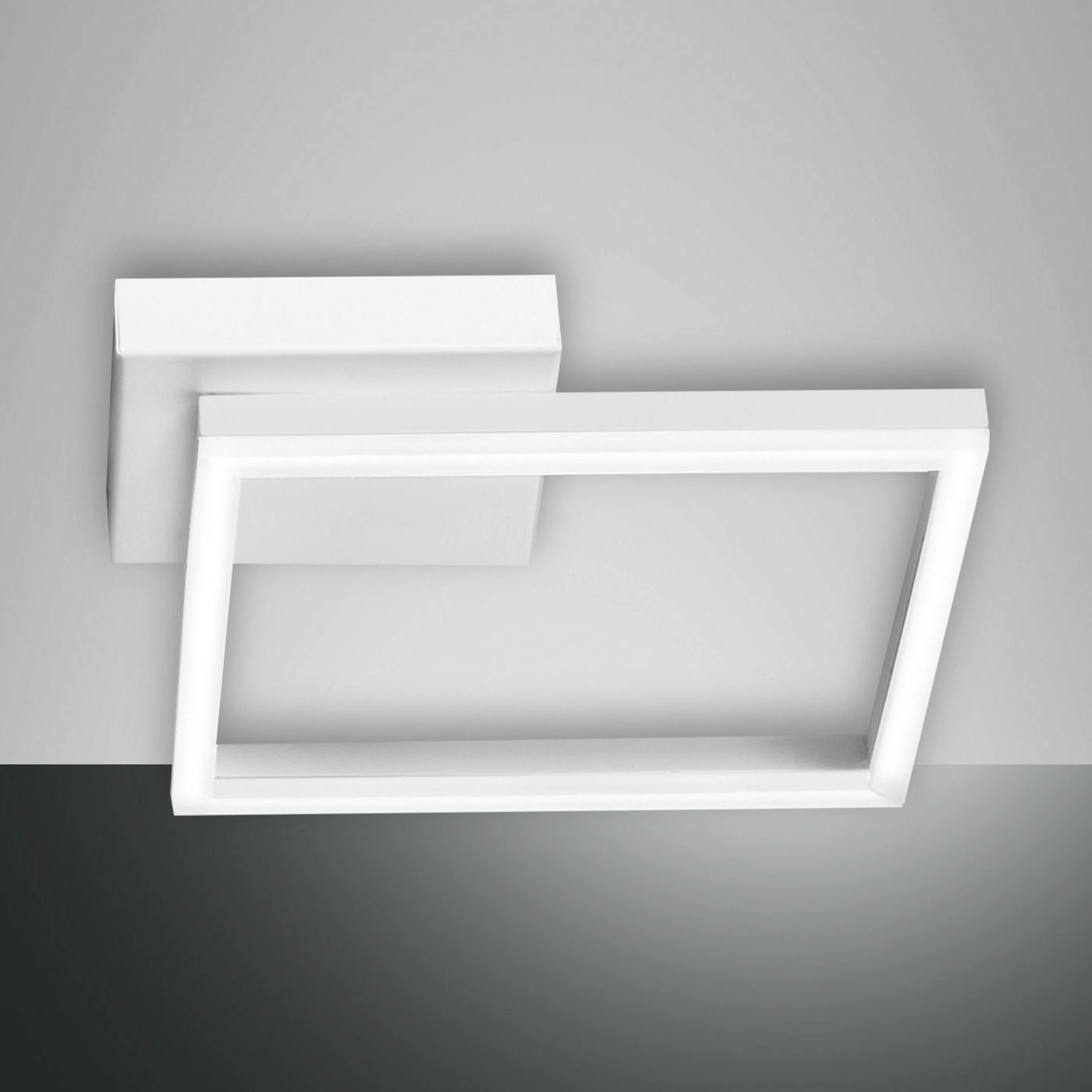 Plafonnier LED Bard, 27x27 cm, blanc