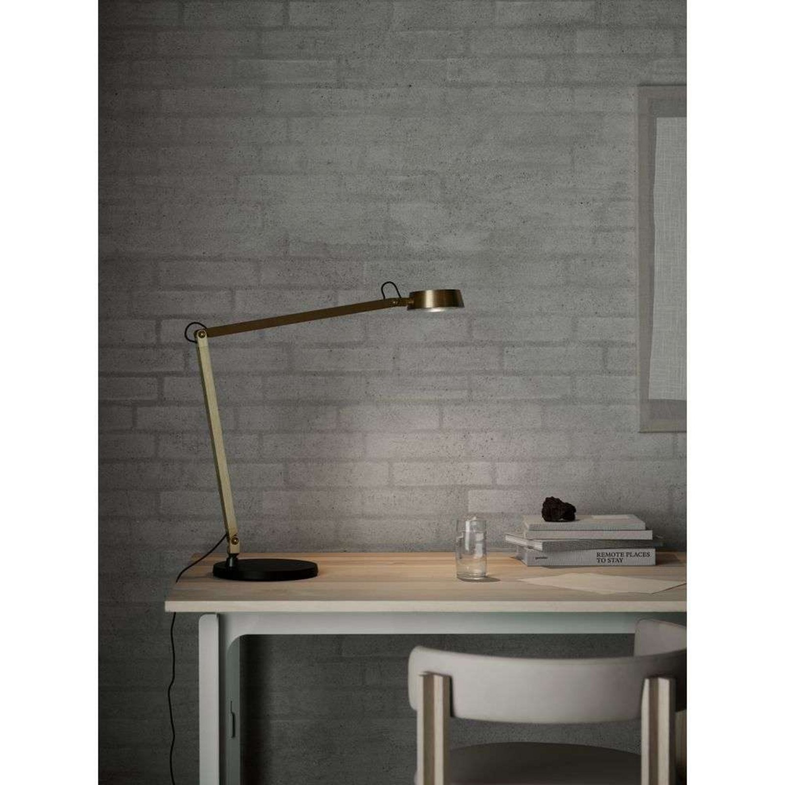 Dark T2 Table Lamp w/Base Brass - LIGHT-POINT