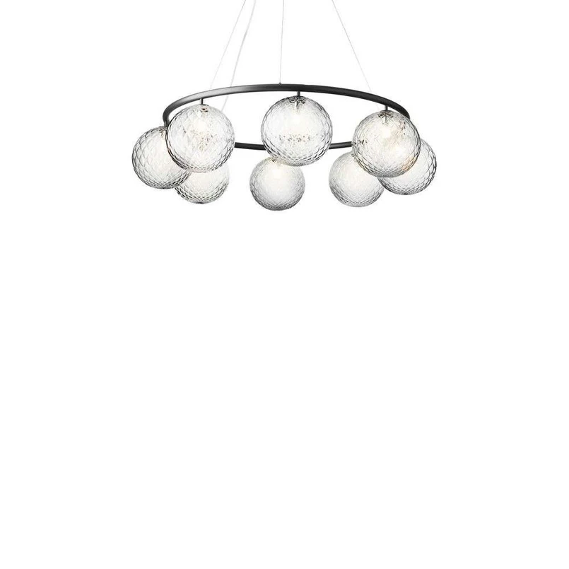 Miira 8 Circular Kronleuchter Rock Grey/Optic Clear - Nuura