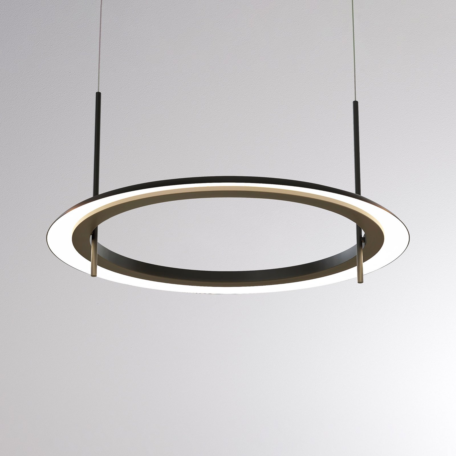 Molto Luce Suspension LED Vuto PD, noir, Ø 60 cm, aluminium