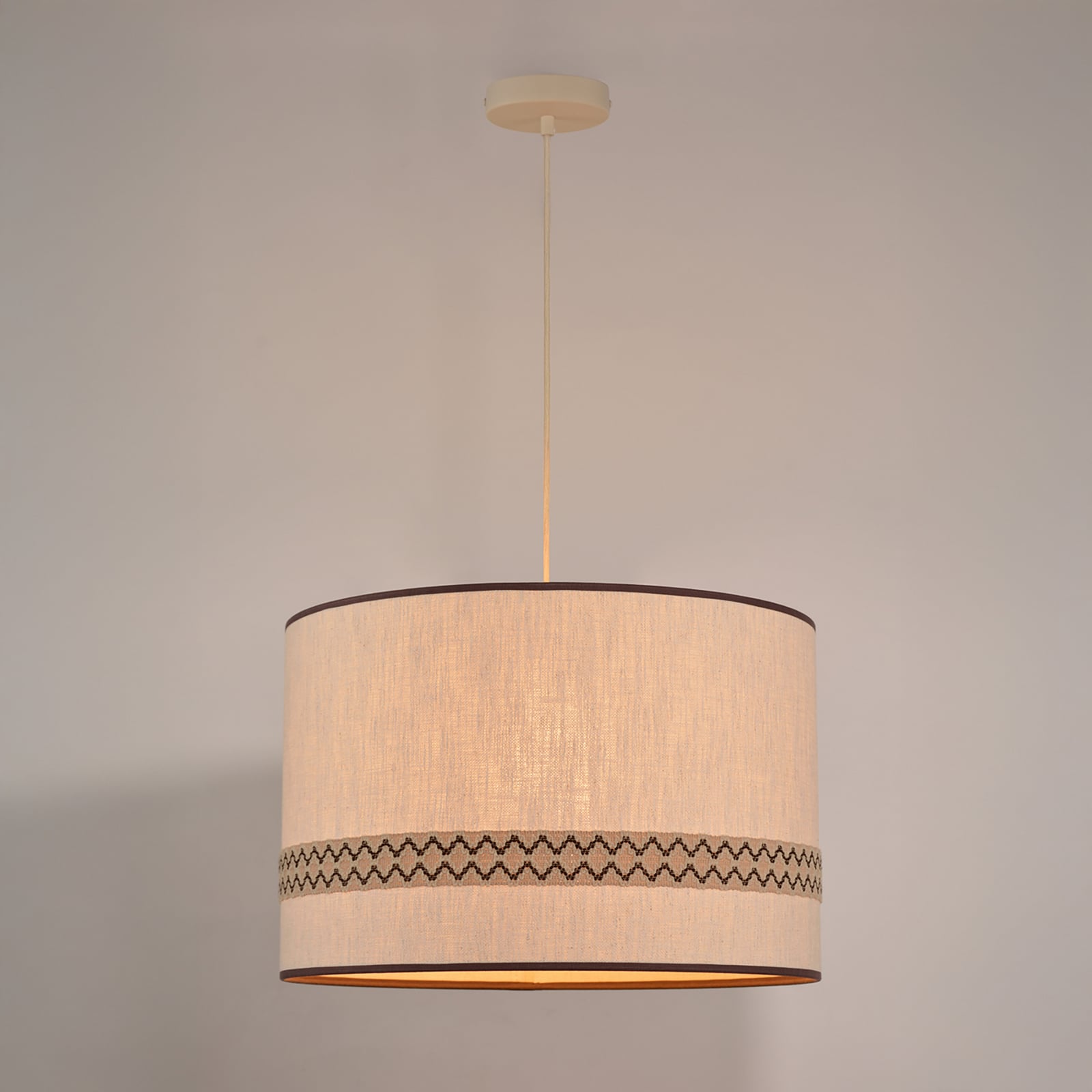 Lampada a sospensione Jimmy, Ø 48 cm, bordo decorativo - MARKET SET