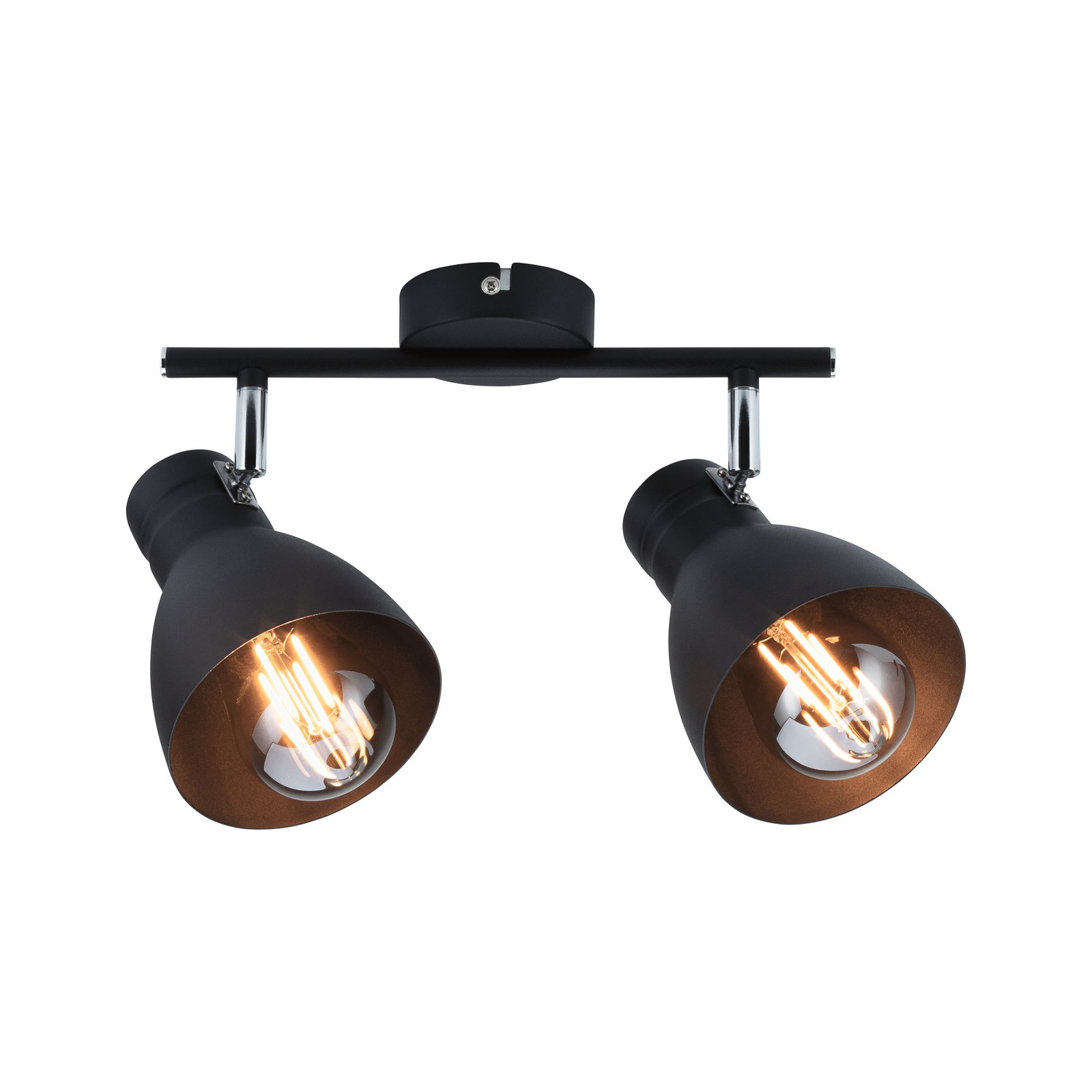 Paulmann Davy plafondlamp, zwart, 2-lamps