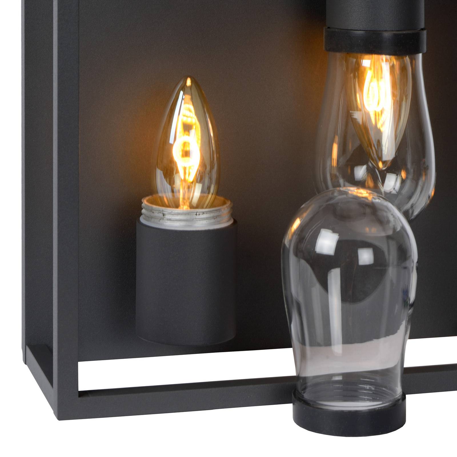 Lampa sufitowa Carlyn łazienkowa 2-punktowa czarna