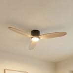Ventilateur de plafond LED Lucande Lignia, Ø 132 cm, CCT, à intensité variable
