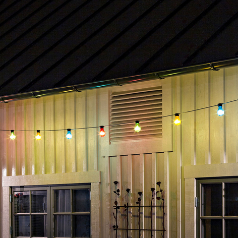 Lyslenke Biergarten 20 fargerike LED-pærer