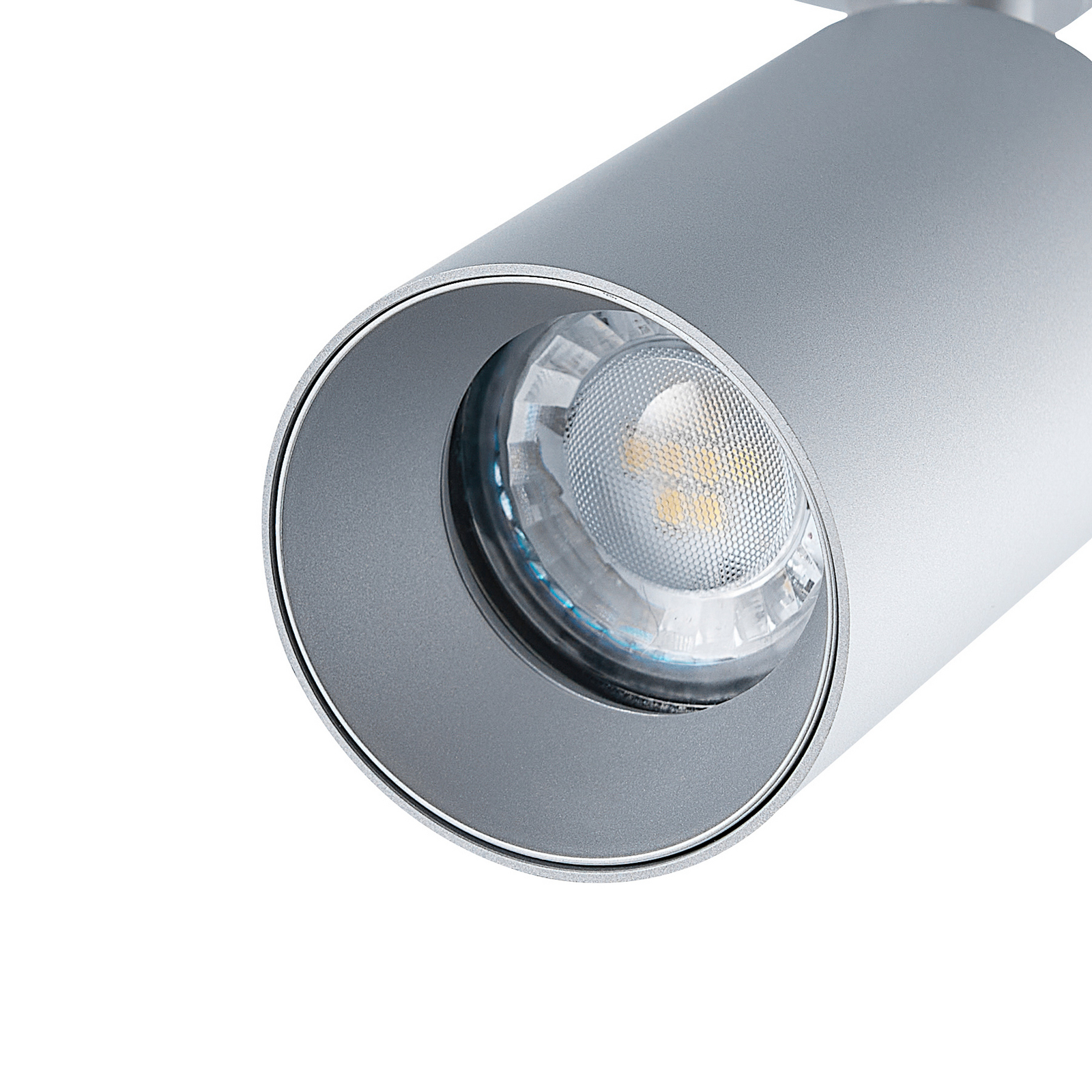 3-kohaline rööpmelpunkt Can, hõbedane, alumiinium, GU10, pööratav