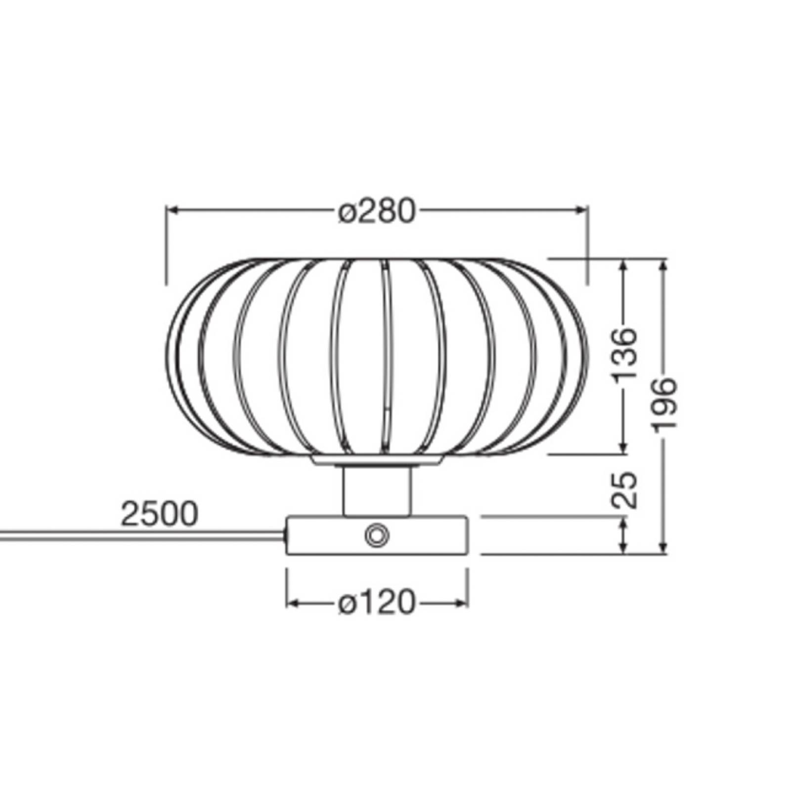 Lampa stołowa OSRAM Decor Flora, ciemnoczerwona, Ø 28 cm, E27