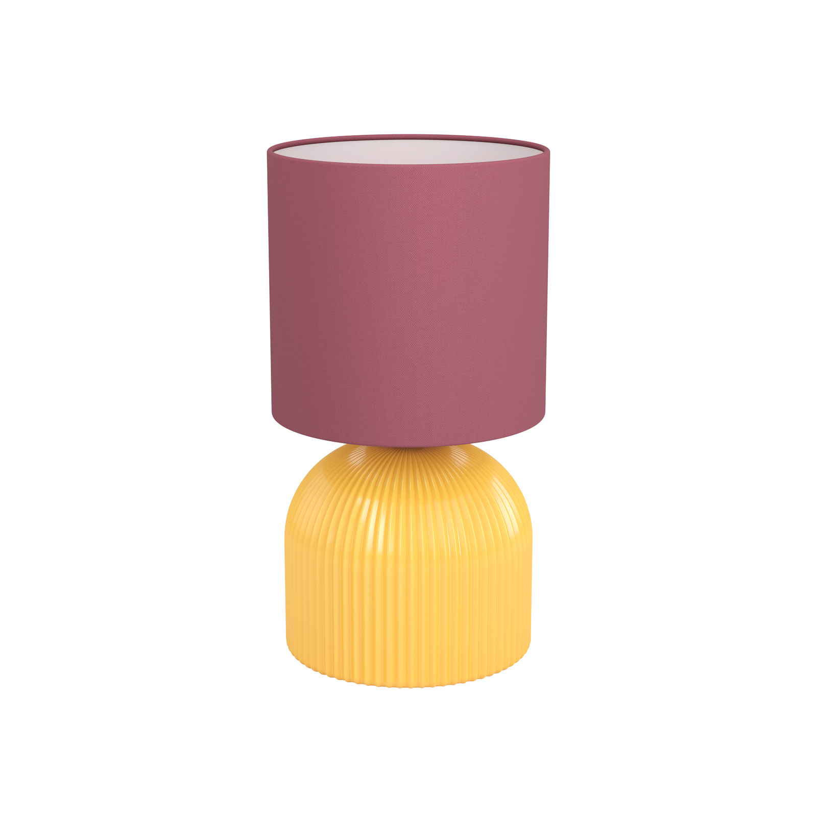 Tafellamp Rocoso, oranje/bordeauxrood, keramiek, textiel, 25,5 cm