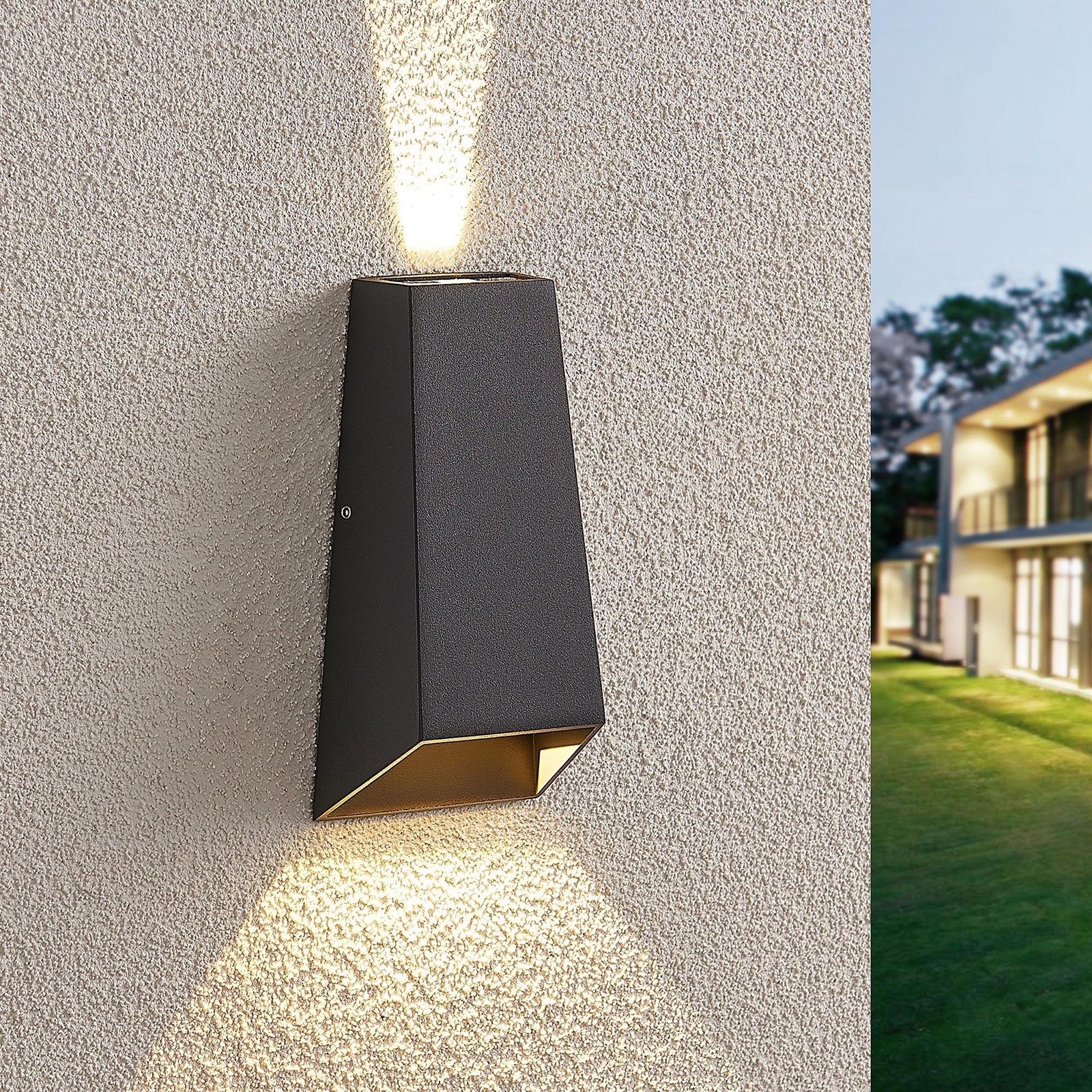 Dagur LED Up/Down Außenwandleuchte Dark Grey - Lucande