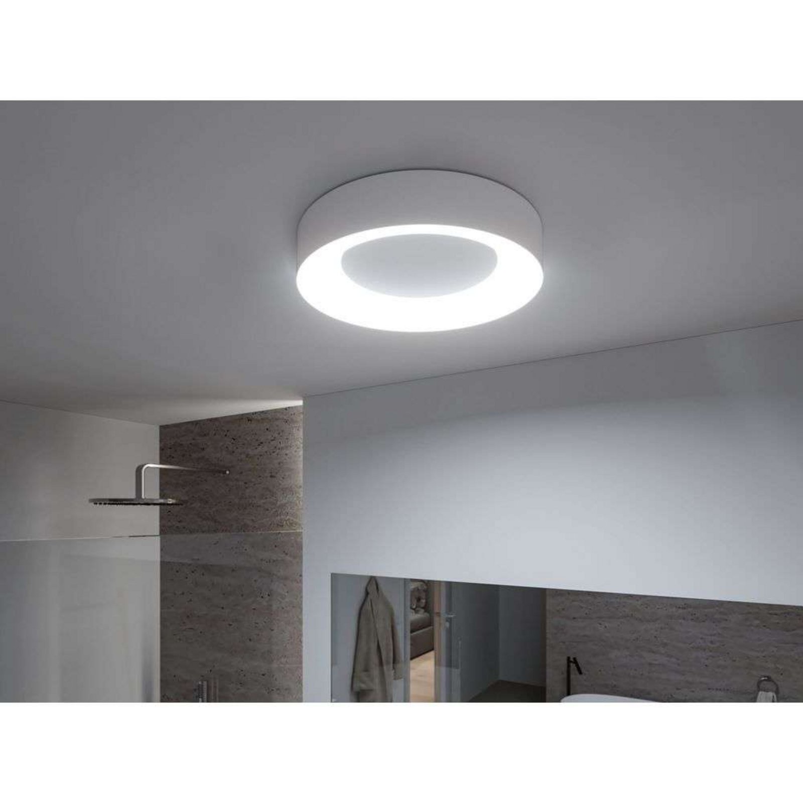 Casca LED Plafonieră IP44 2100lm Alb/Alb - Paulmann