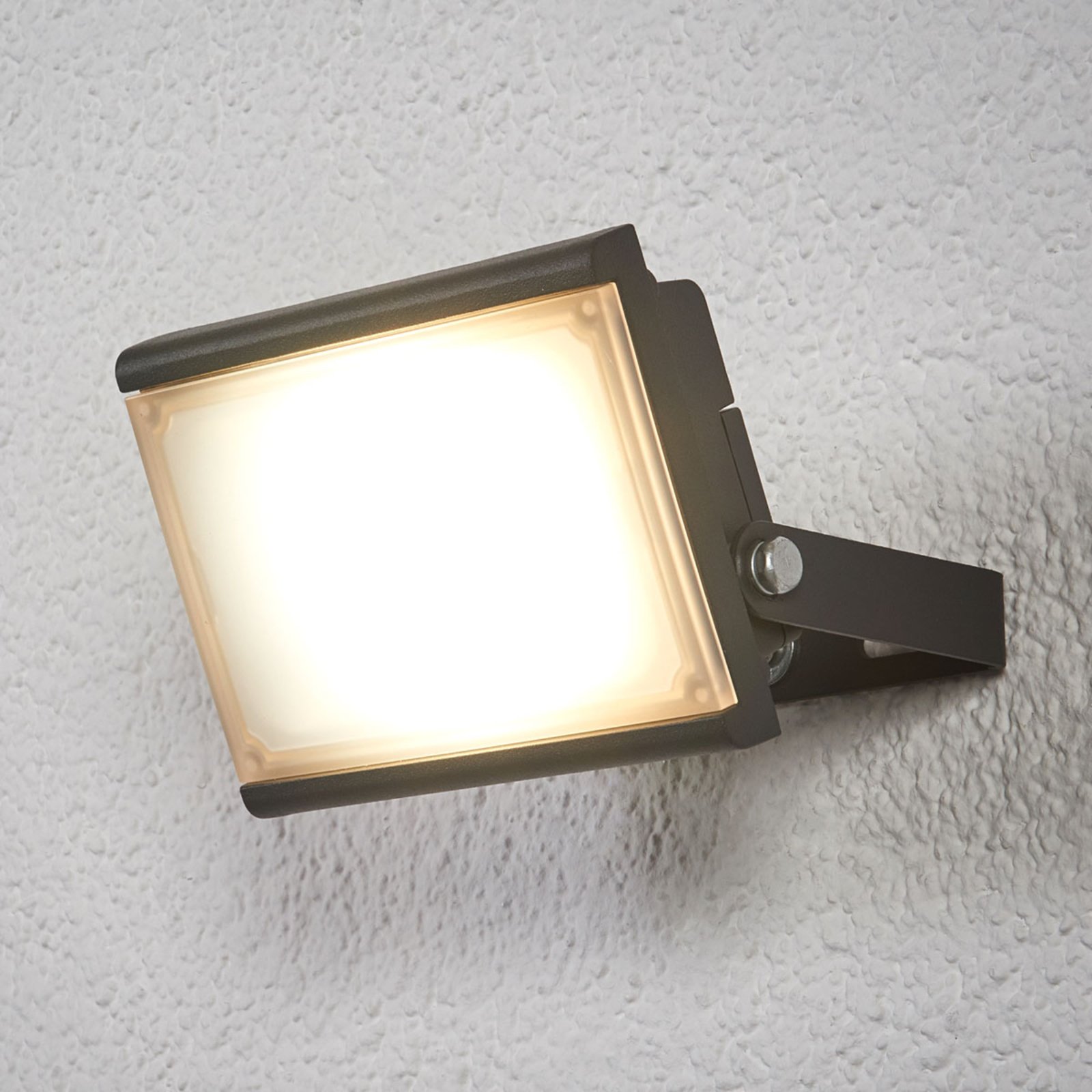 Lindby LED spotlight for outdoors, die-cast aluminium, plastic, 8.4 W, energy efficiency: A, W: 12.7 cm, H: 9.7 cm
