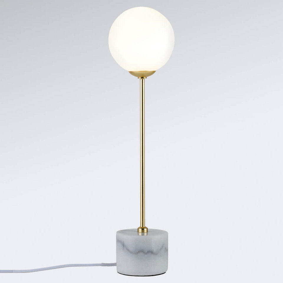 Paulmann Moa Bordslampa Vit/Gold/Marble, vit från Paulmann