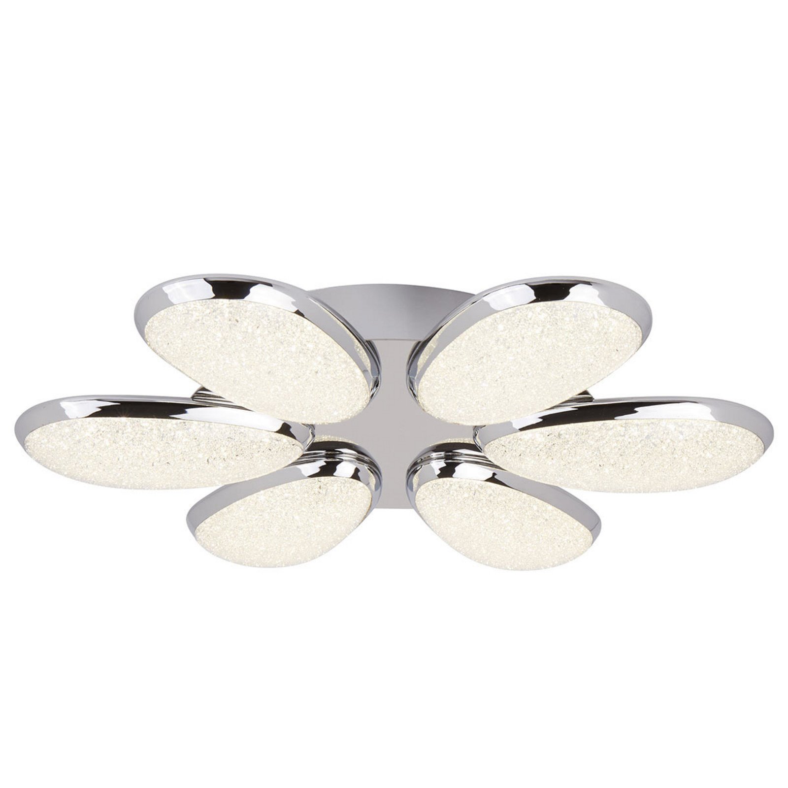 Searchlight Plafonieră Lori LED 6 becuri 52 cm crom/frosted sticlă - Camera de zi / sufragerie - modern - crom transparent - Metal