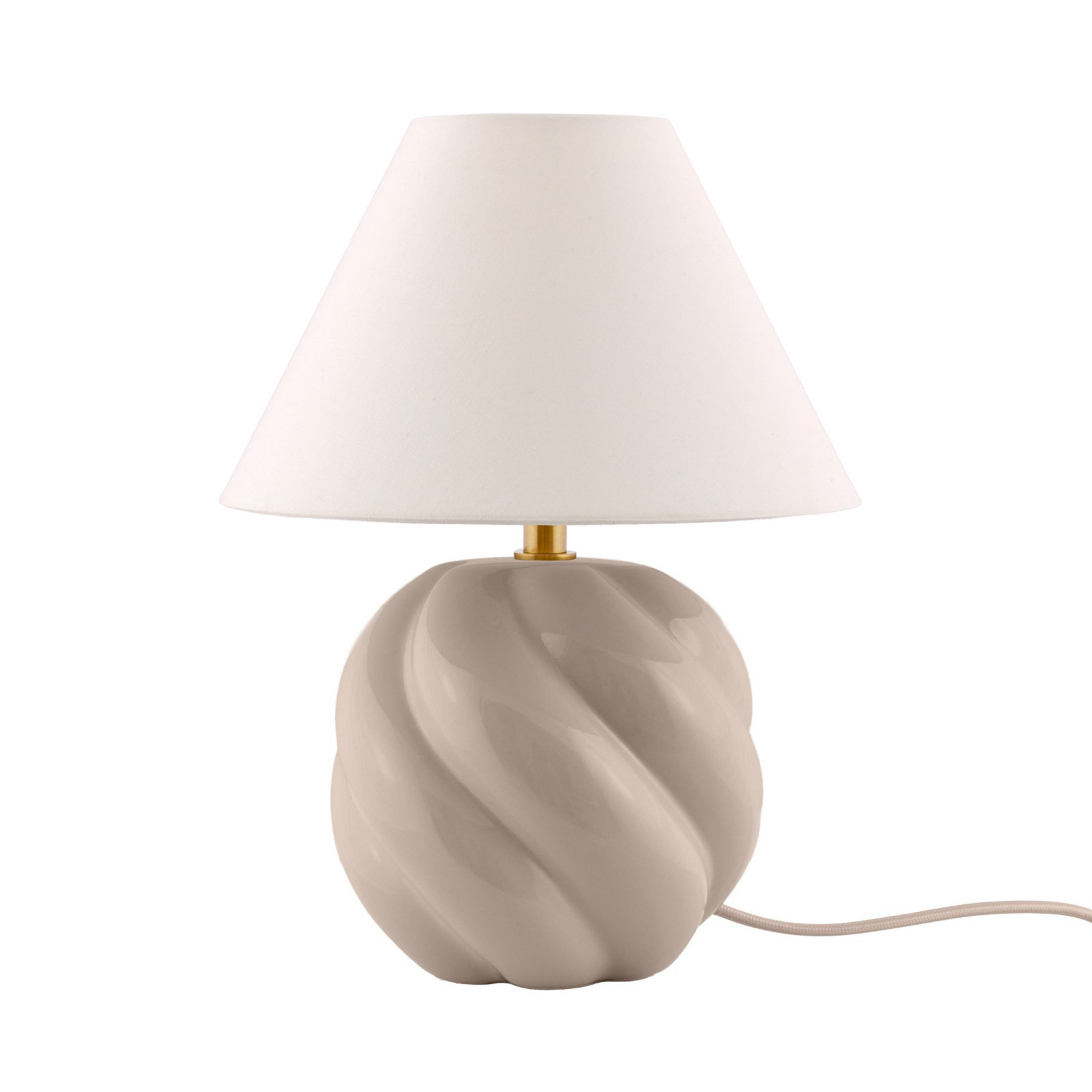 Lampe de table DAHLIA, beige/beige, hauteur 31 cm - Globen Lighting