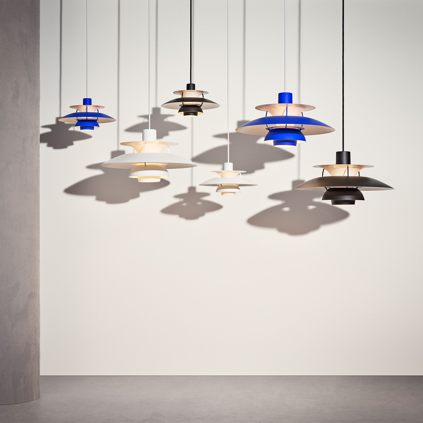 PH 5 Lustră Pendul Monochrome Blue - Louis Poulsen