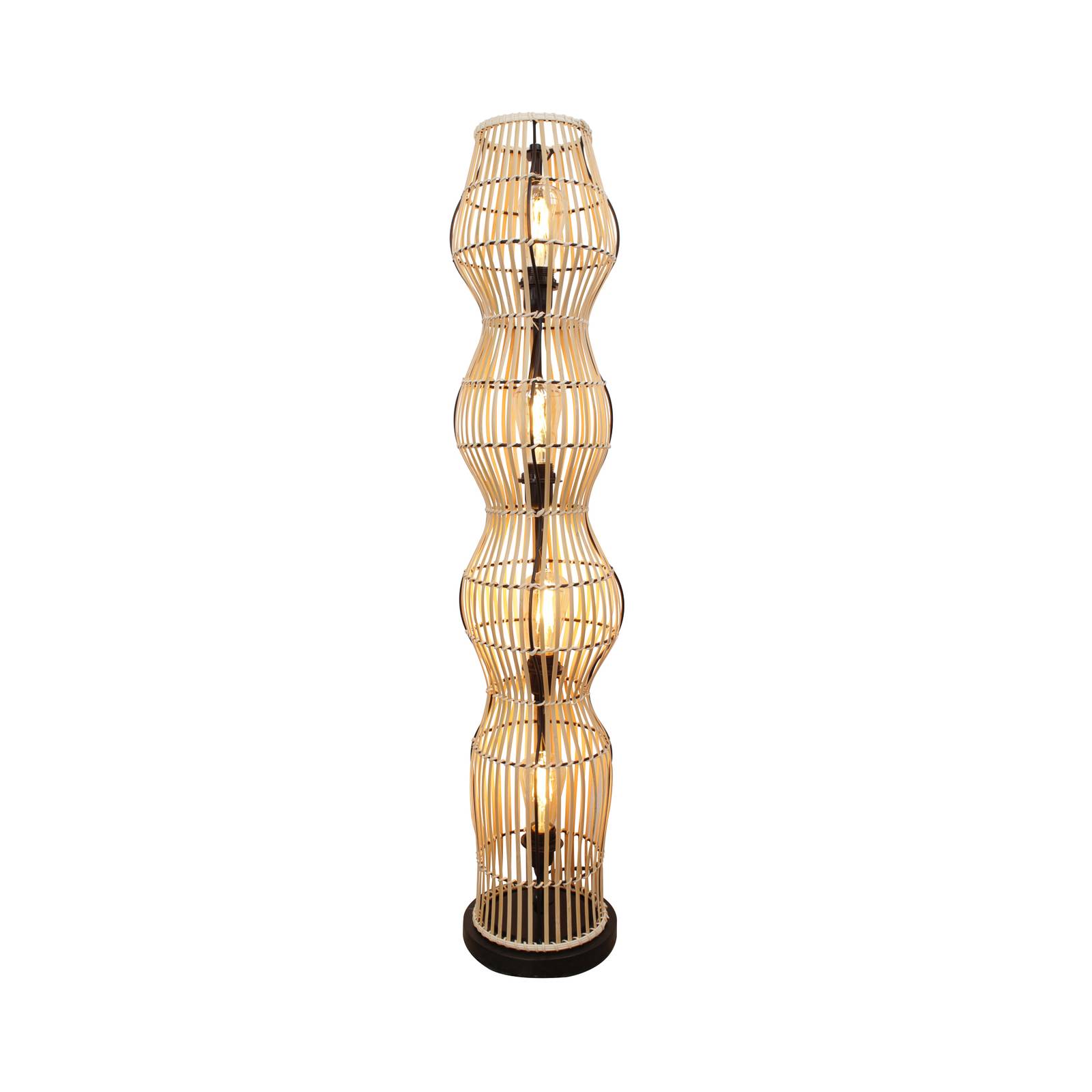 Levně Bambusová stojací lampa, přírodní