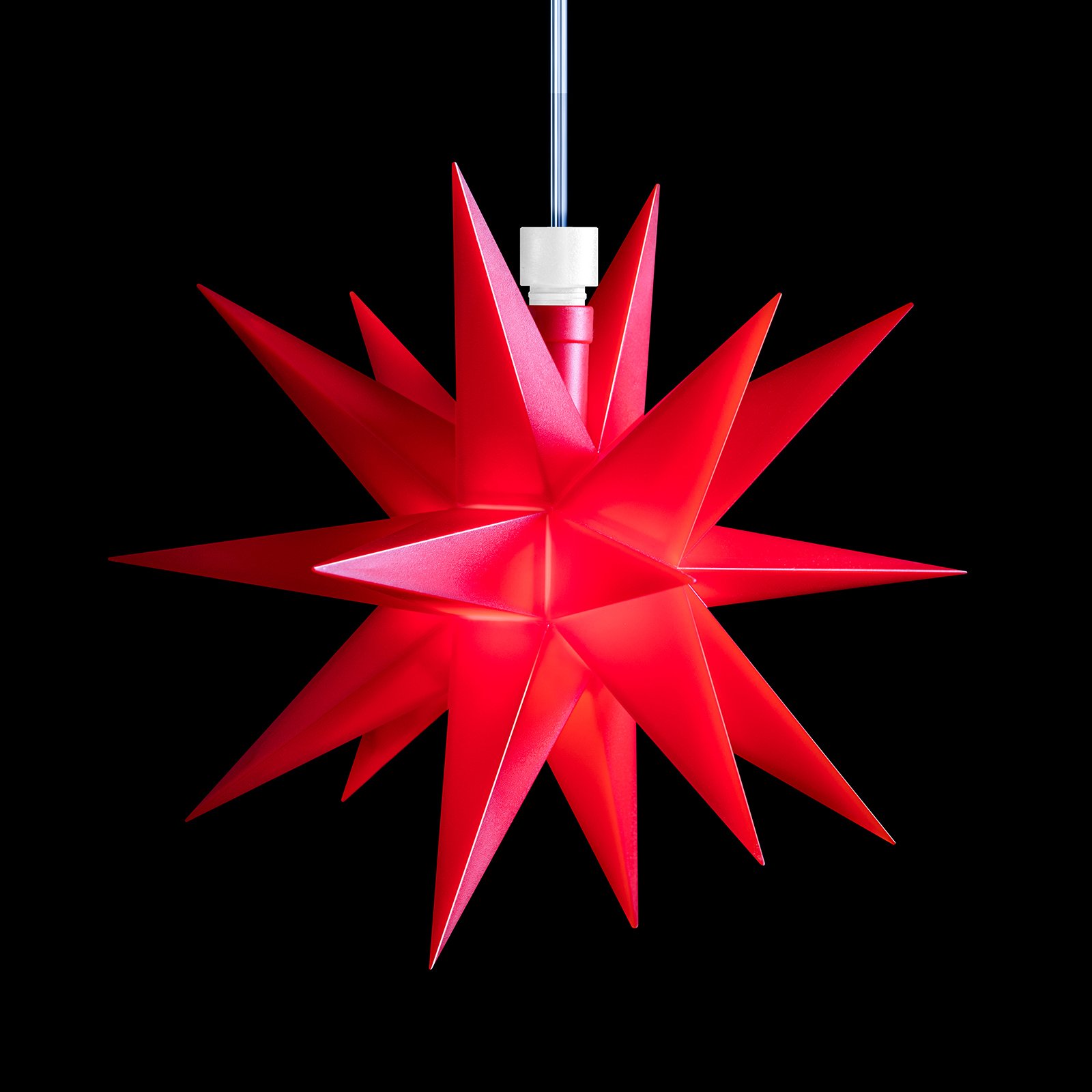 Belső dekoráció - 18 ágú csillag Ø 12 cm piros