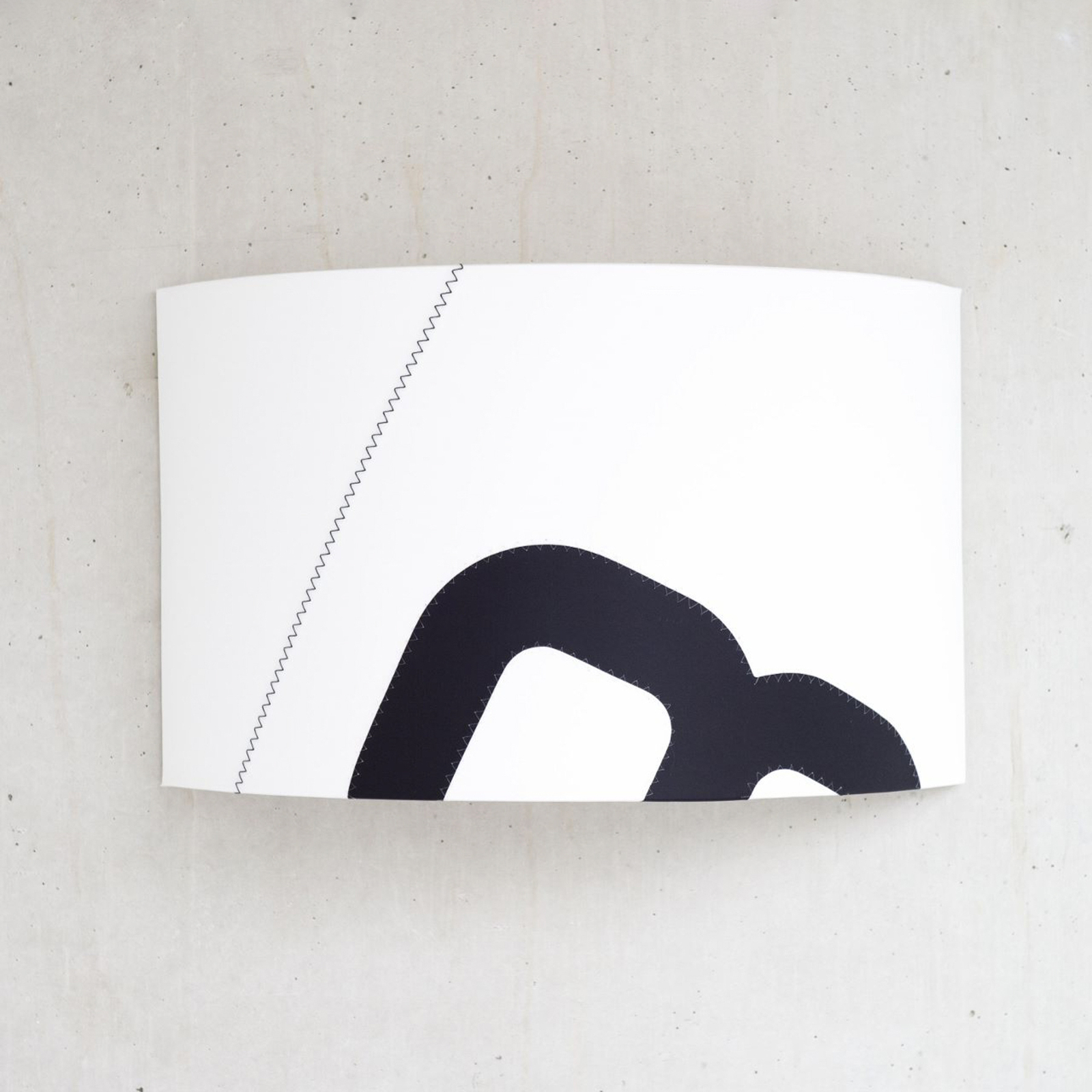 Heimathafen wall light, sailcloth, white/black