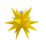 Stella LED per interni 18 punte, Ø 12 cm giallo
