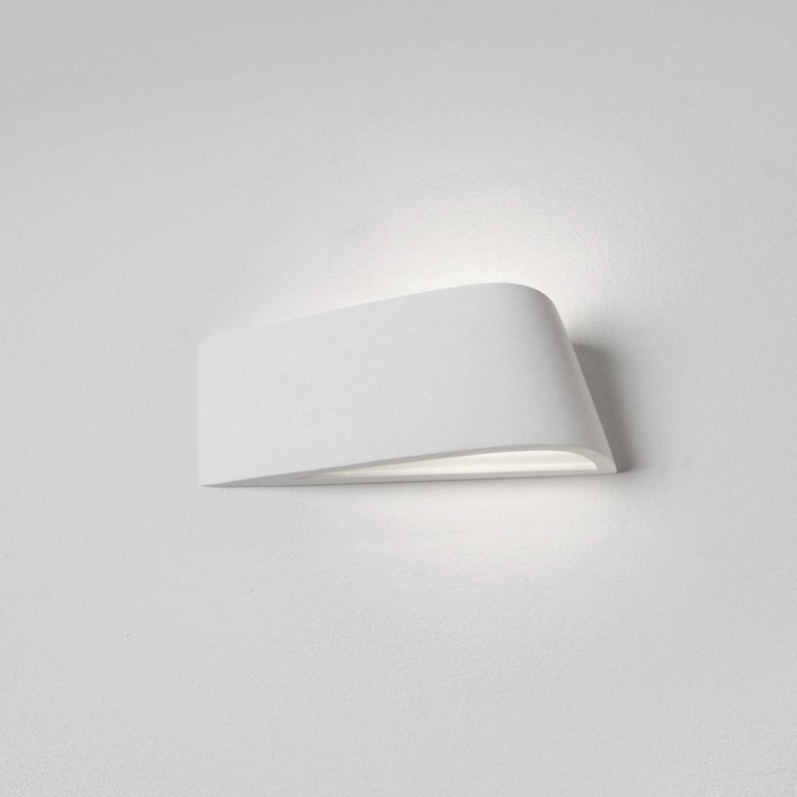 Delfi wall light, white, plaster, 35 cm wide, G9