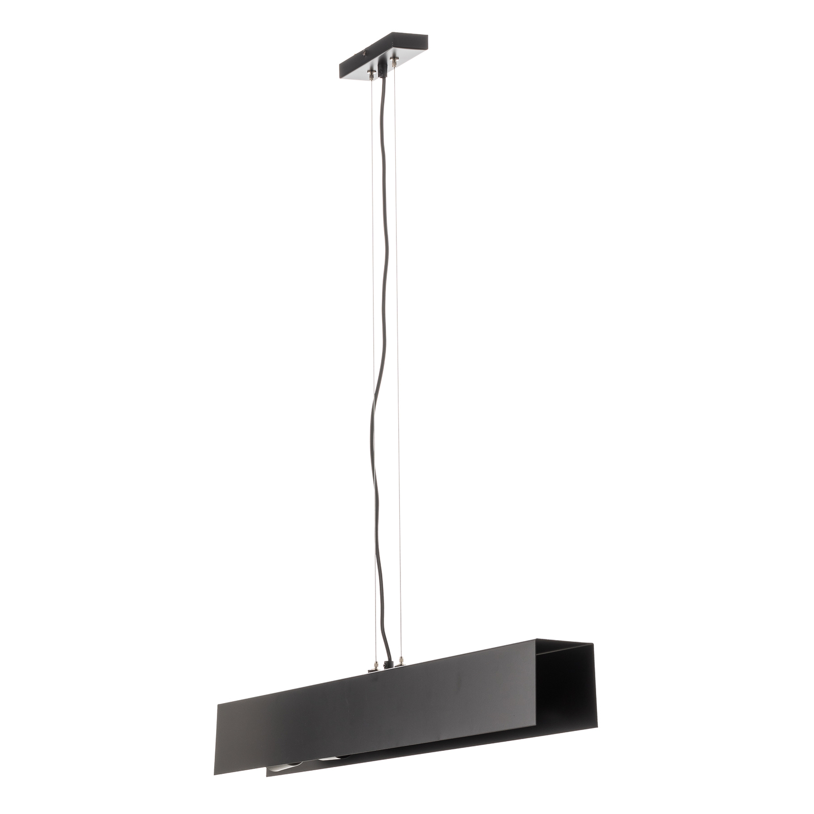 Hanglamp Gentor 4, lengte 96 cm in zwart