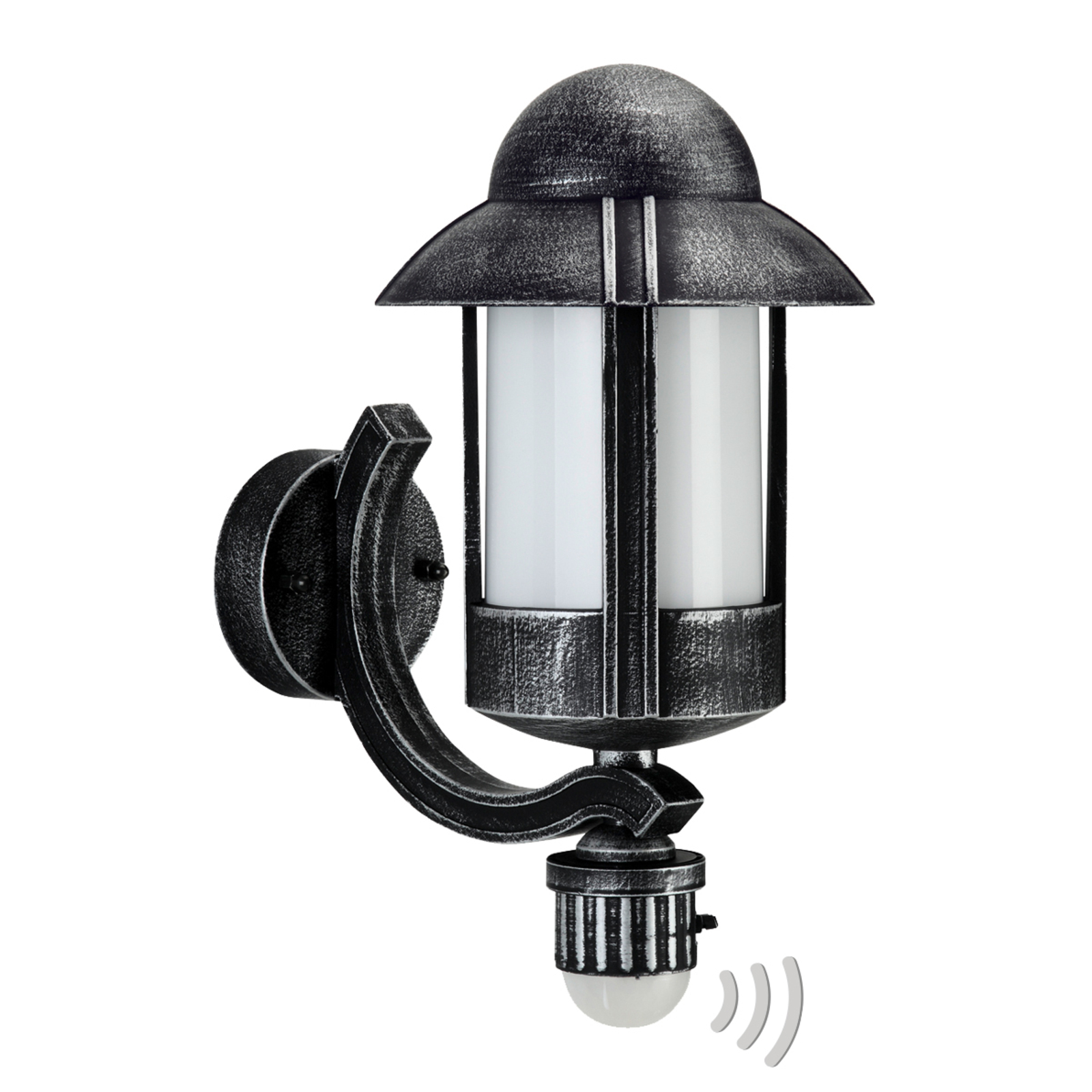 Country-style Dorothee outdoor wall light, black
