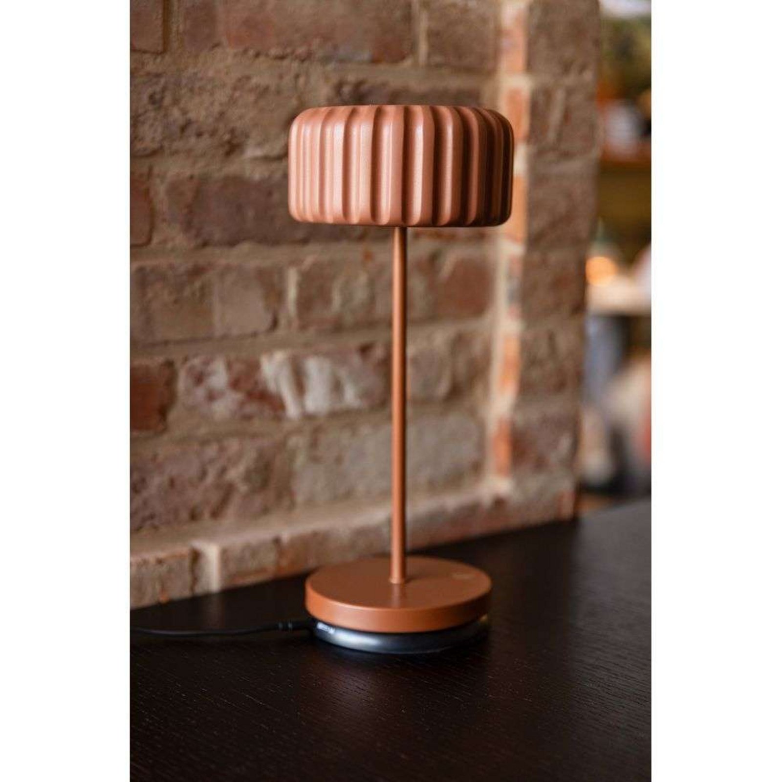 Dentelles Bistro Portable Table Lamp IP44 Terra - Atelier Pierre