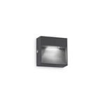 Ideal Lux LED buitenwandlamp Dedra, antraciet, 10 x 10 cm