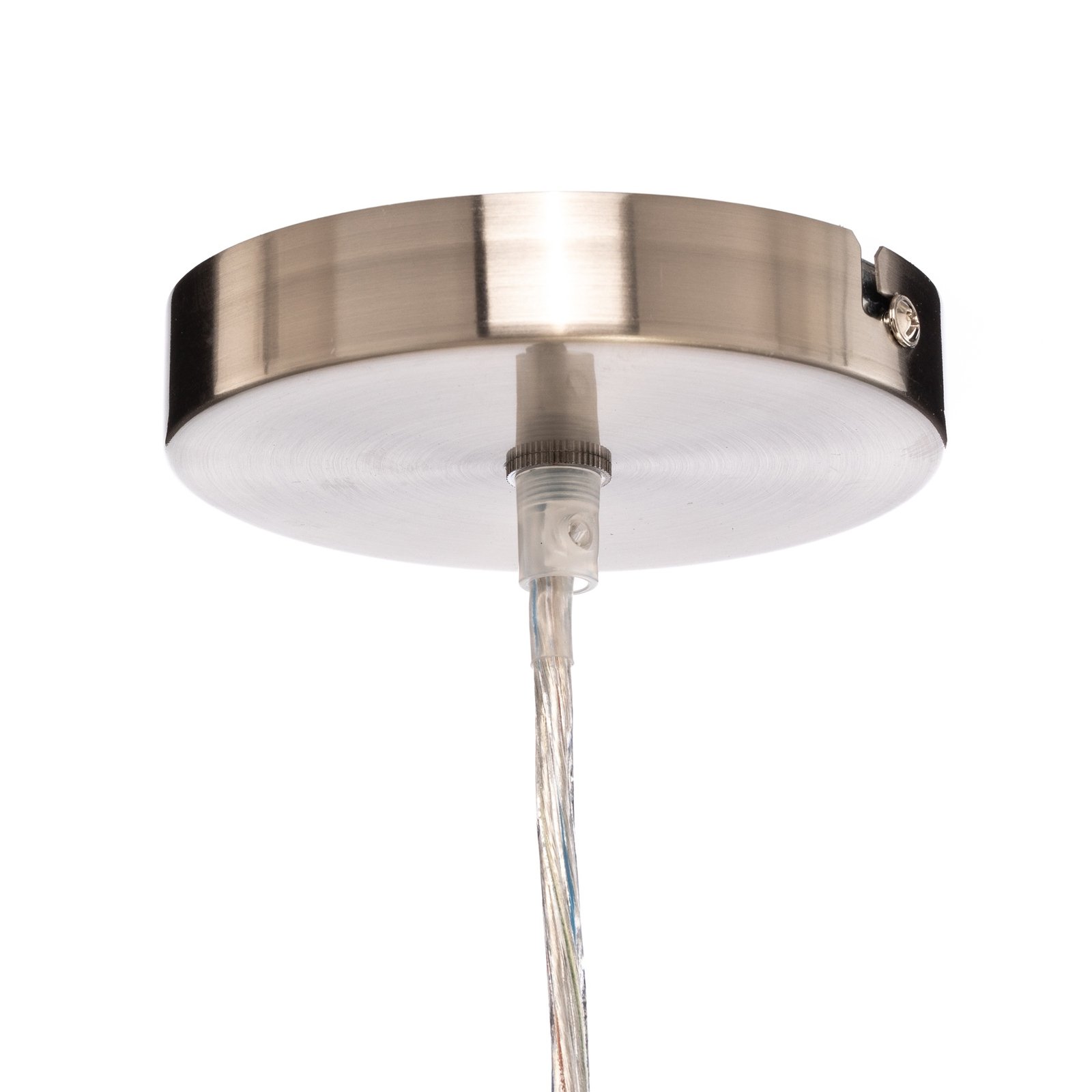 Lindby Hängeleuchte Sebatin, Ø 50 cm, beige, Stoff, E27
