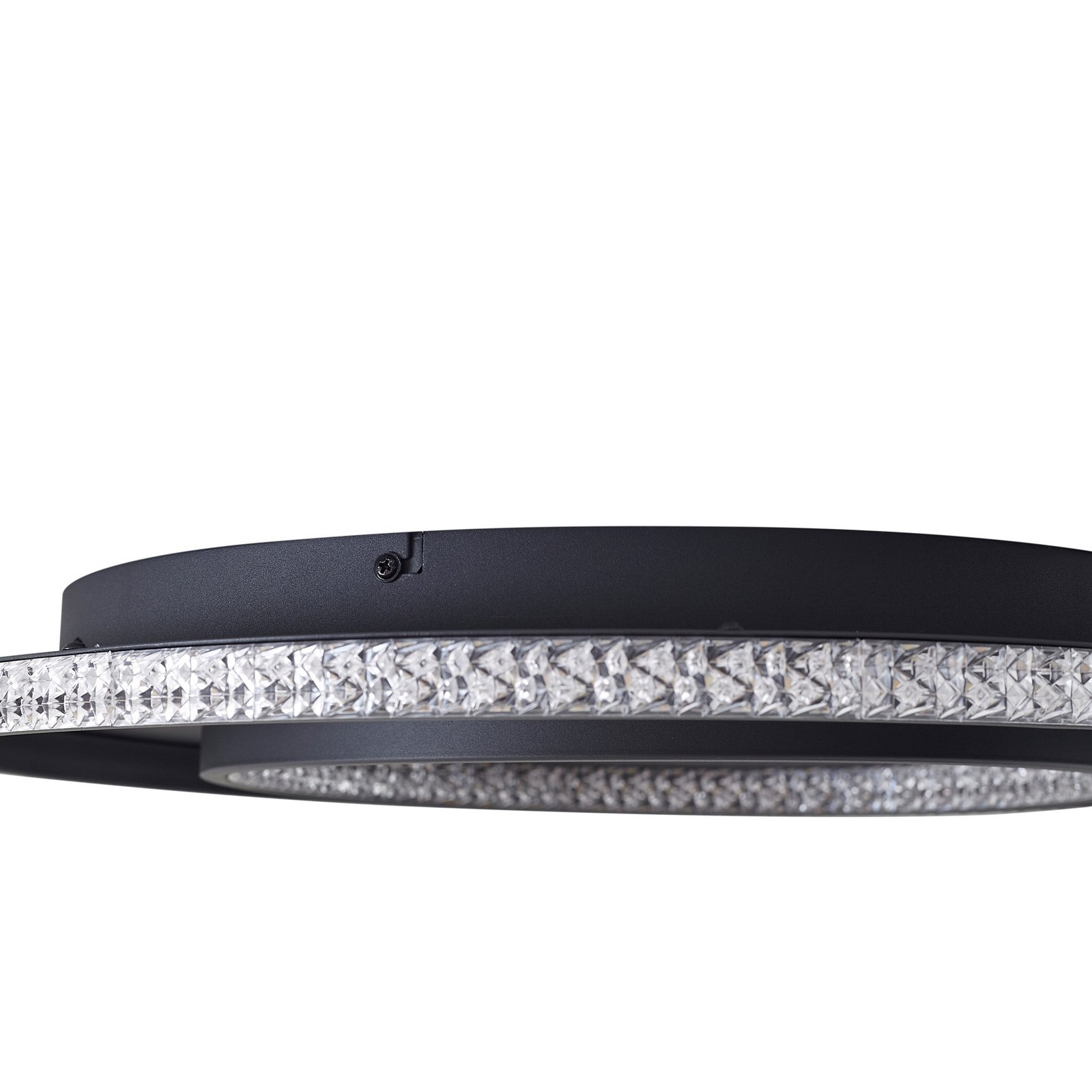 Lindby LED-Deckenlampe Inessa, Ø 51cm, schwarz, CCT, dimmbar
