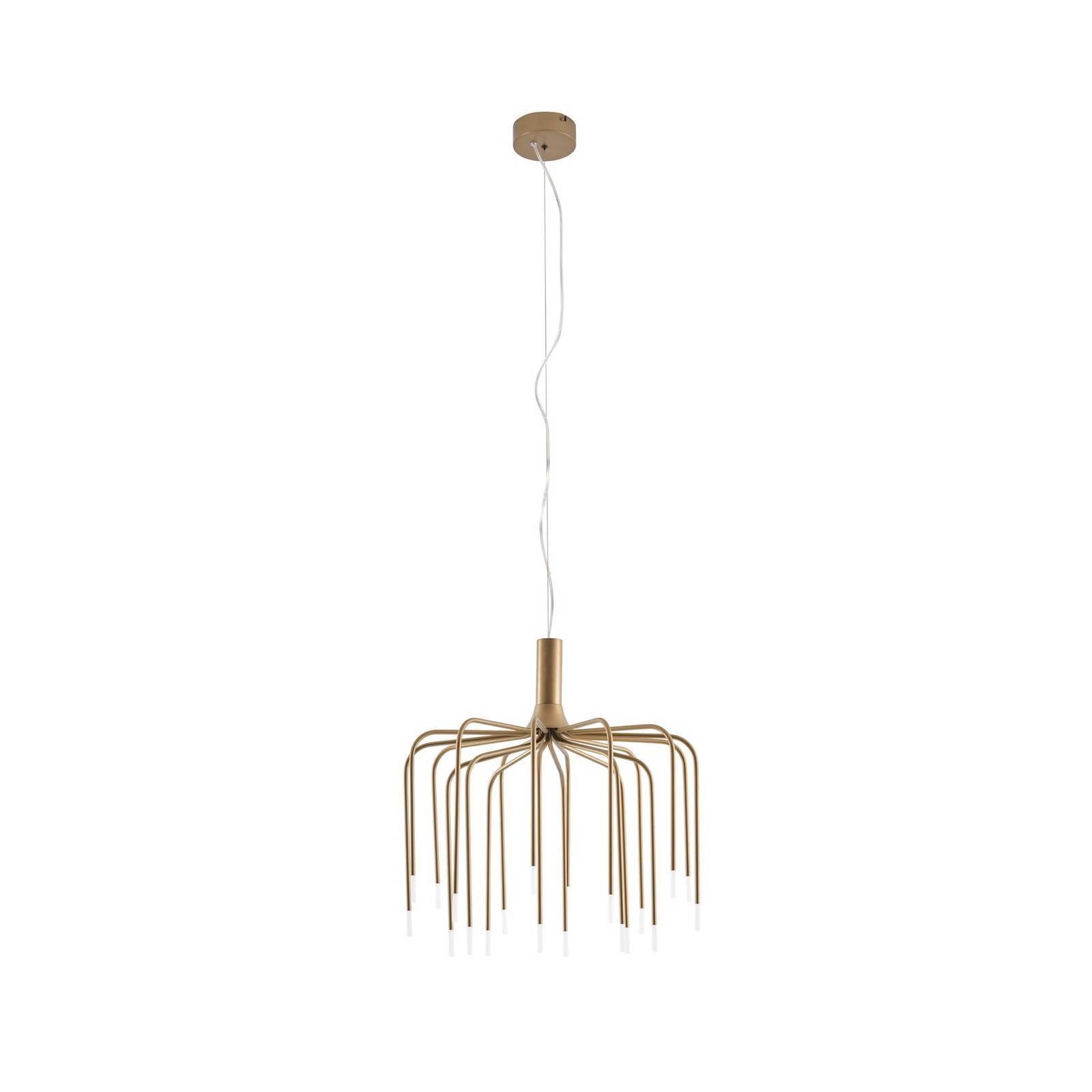 Lucande LED-Hängeleuchte Ariadne, Ø 57cm, gold matt, 20-flg.