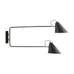 Club Lámpara Doble de Pared 81cm Negro - House Doctor