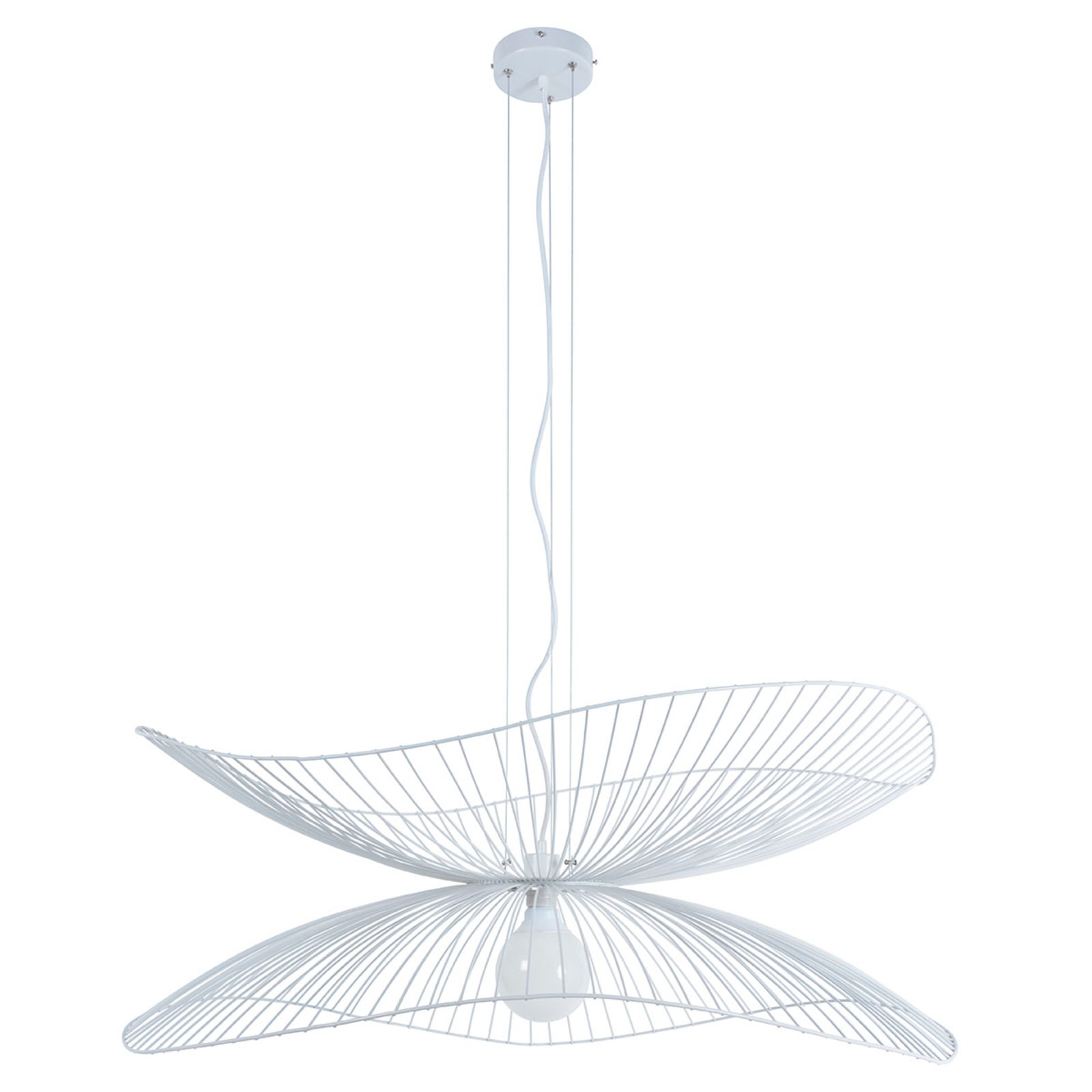 Forestier Libellule L pendant lamp, 100 cm, white