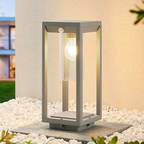 Lindby Abilum lampioncino, grigio argento, 35 cm