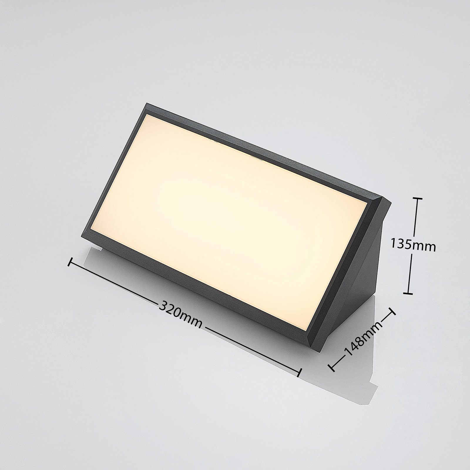 Abby Outdoor Wall Lamp Dark Grey/White - Lindby