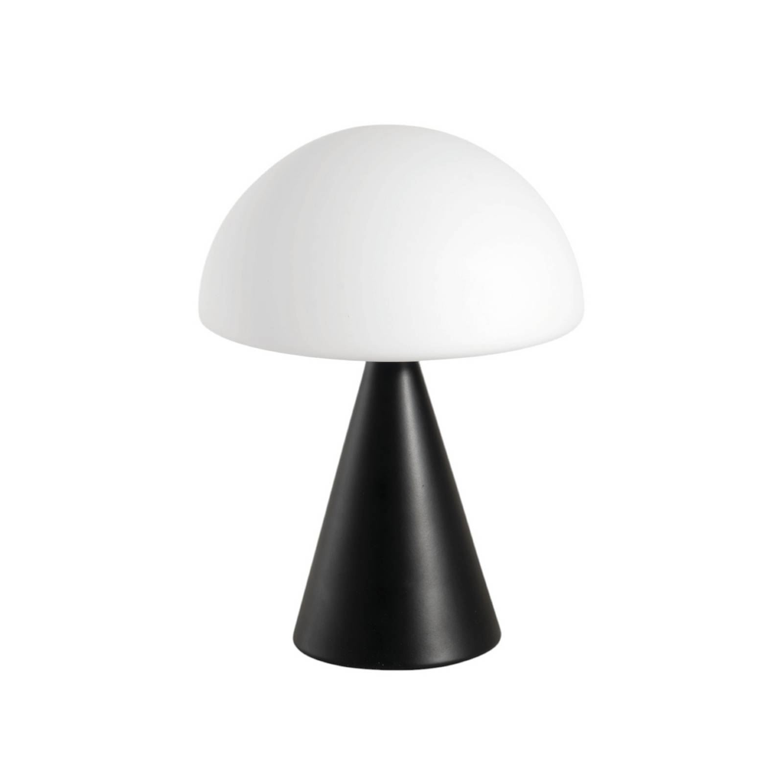 LED-Tischlampe Blip, schwarz/weiß, Glas, CCT, Touchdimmer