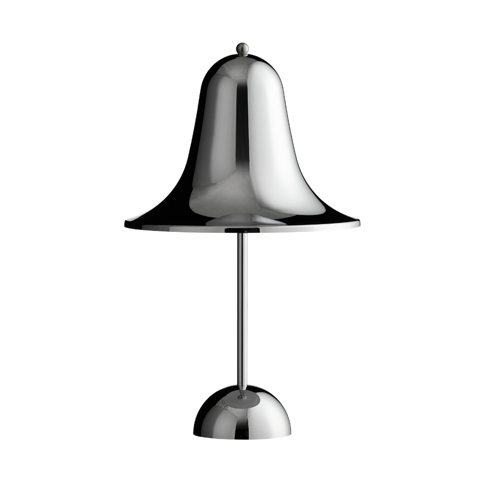 VERPAN Pantop portable LED table lamp, chrome-coloured