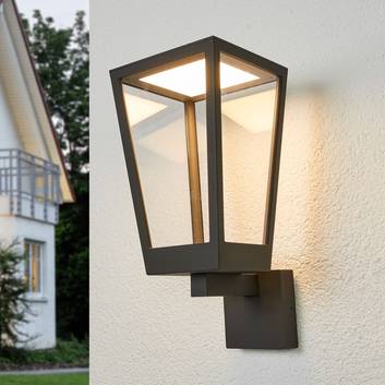 Lámpara de pared exterior LED Chaja forma farola