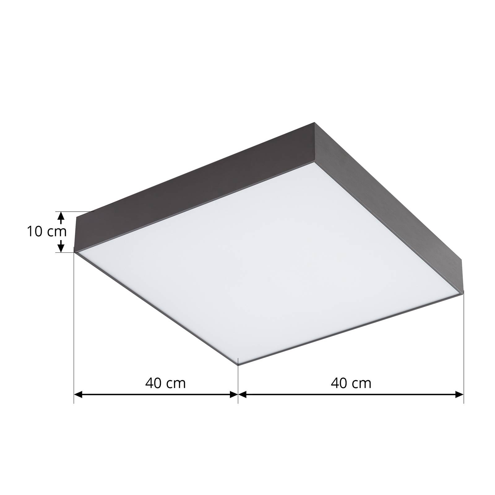 Lampa sufitowa LED Lucande Leicy, czarna, 40 cm, RGBIC, CCT